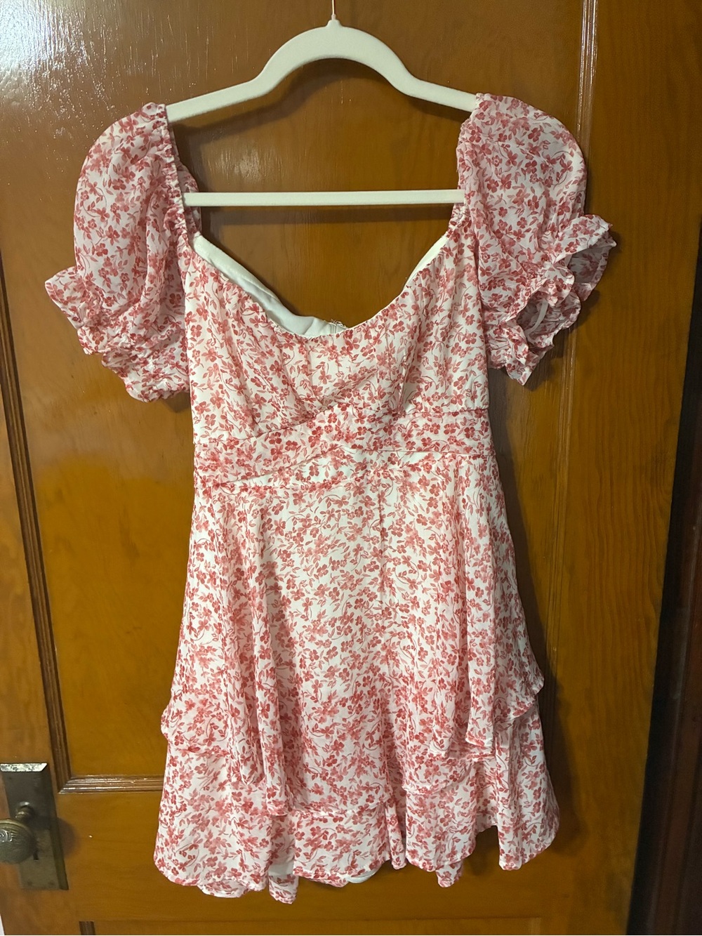 🎉 4/$25 NWT Francesca's $58 Pink and White Floral Dress
